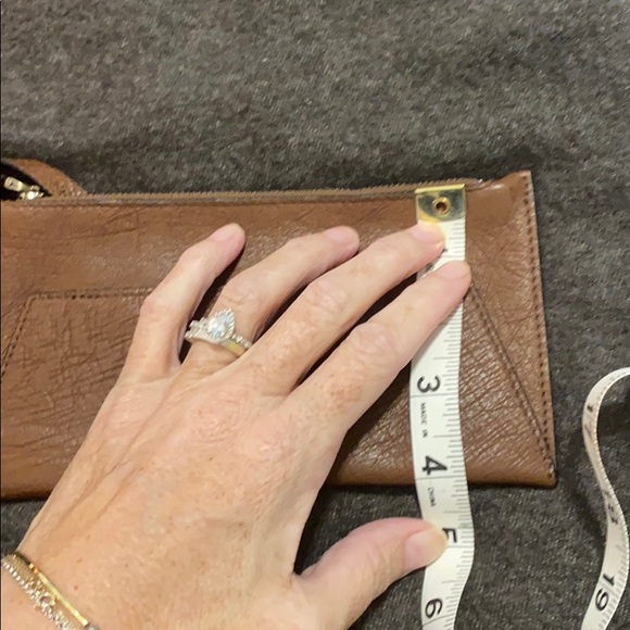 Brown Leather Akris Wristlet - Picture 7 of 7